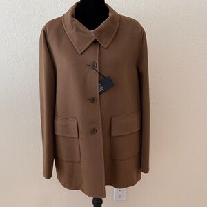 Cinzia Rocco Classic Short Baby Alpaca Wool Coat